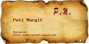 Peti Margit névjegykártya
